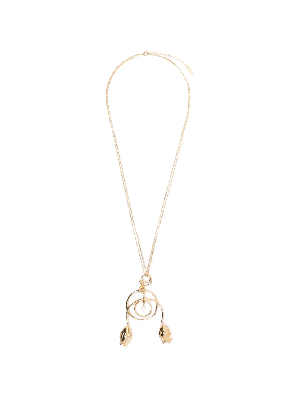 Chloé Tulip pearl-embellished necklace - Gold
