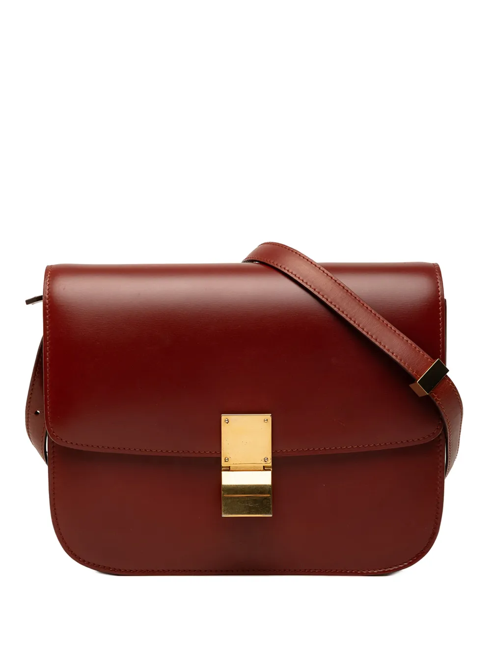 Celine Pre-Owned 2016 Medium Calfskin Classic Box crossbody bag - Rosso