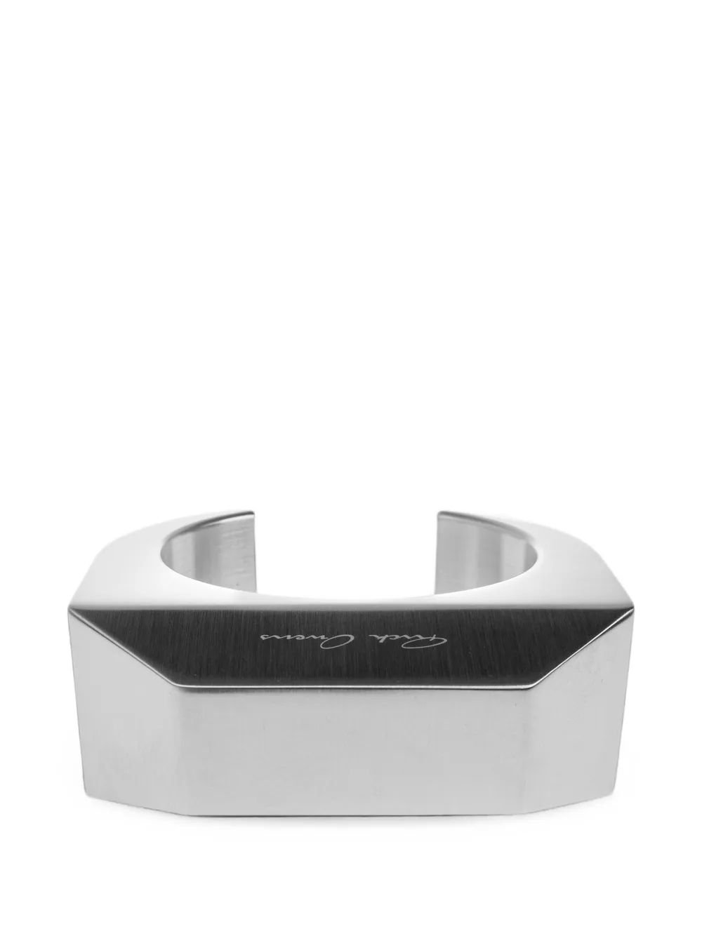 Rick Owens Performa engraved-logo bracelet - Argento