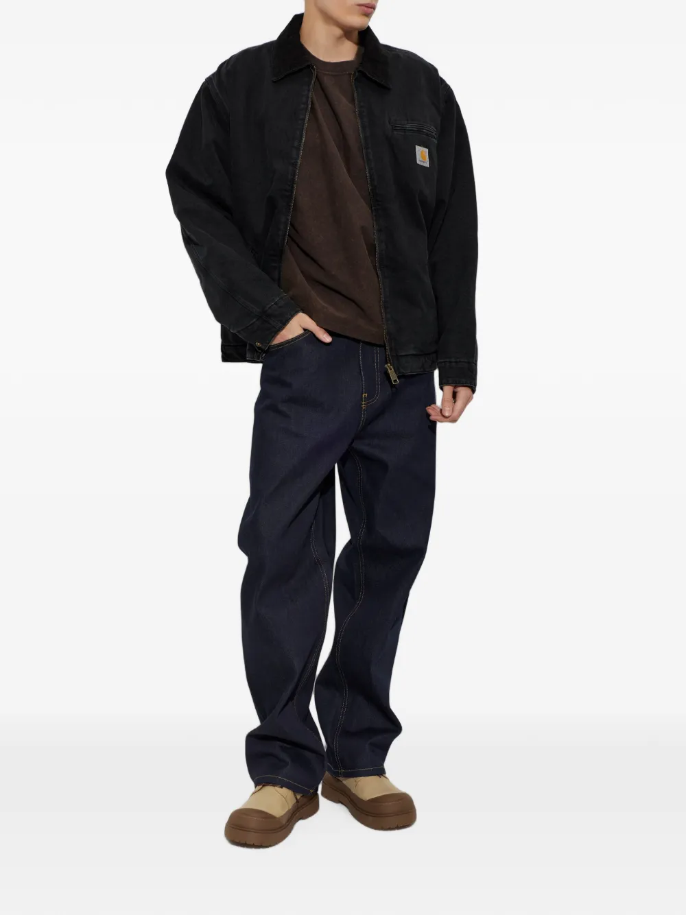 Carhartt WIP Jack met logopatch Zwart