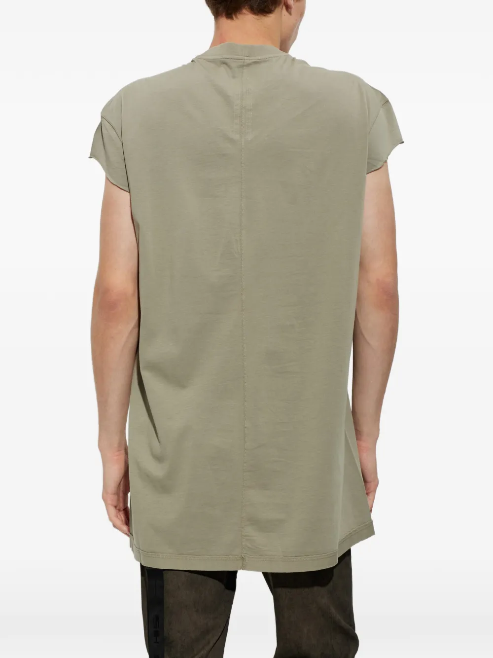 Rick Owens DRKSHDW Gerafeld T-shirt met decoratieve streep Groen
