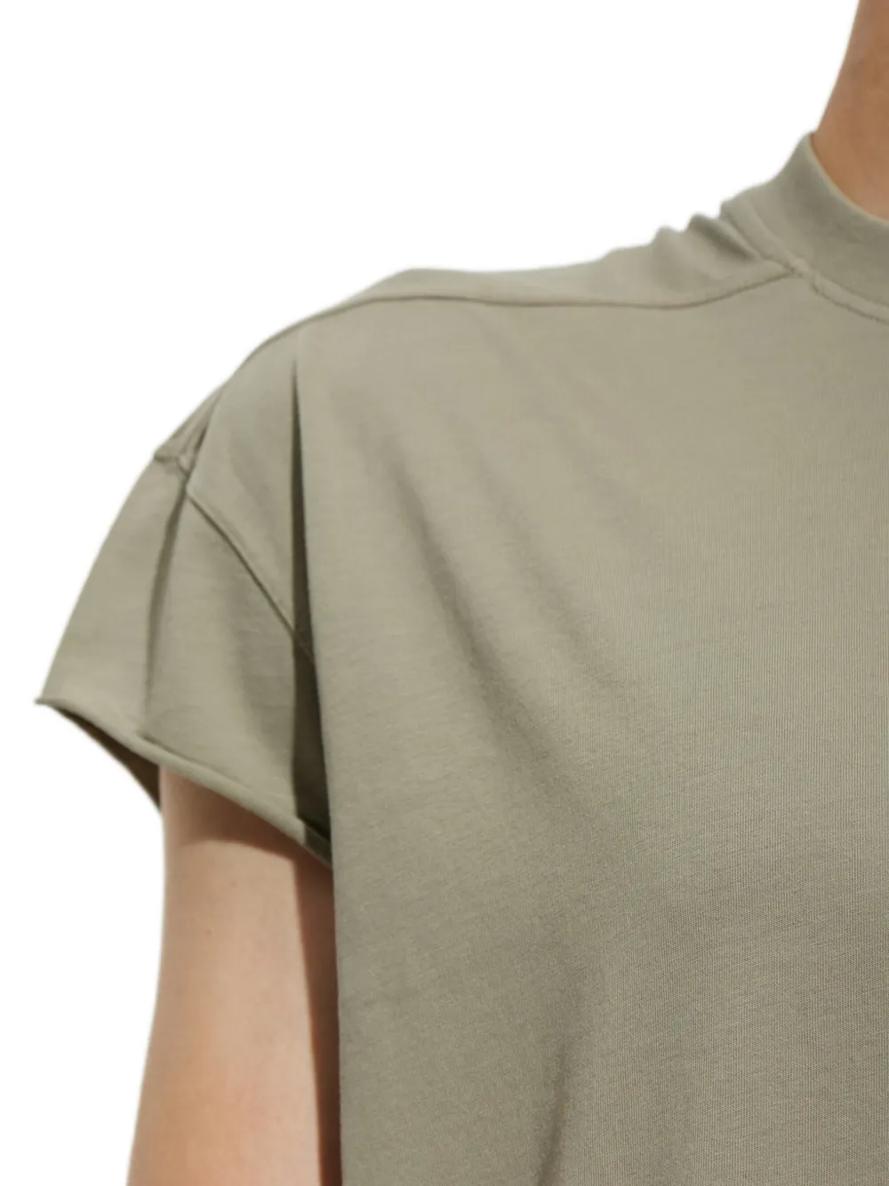 Rick Owens DRKSHDW Gerafeld T-shirt met decoratieve streep Groen