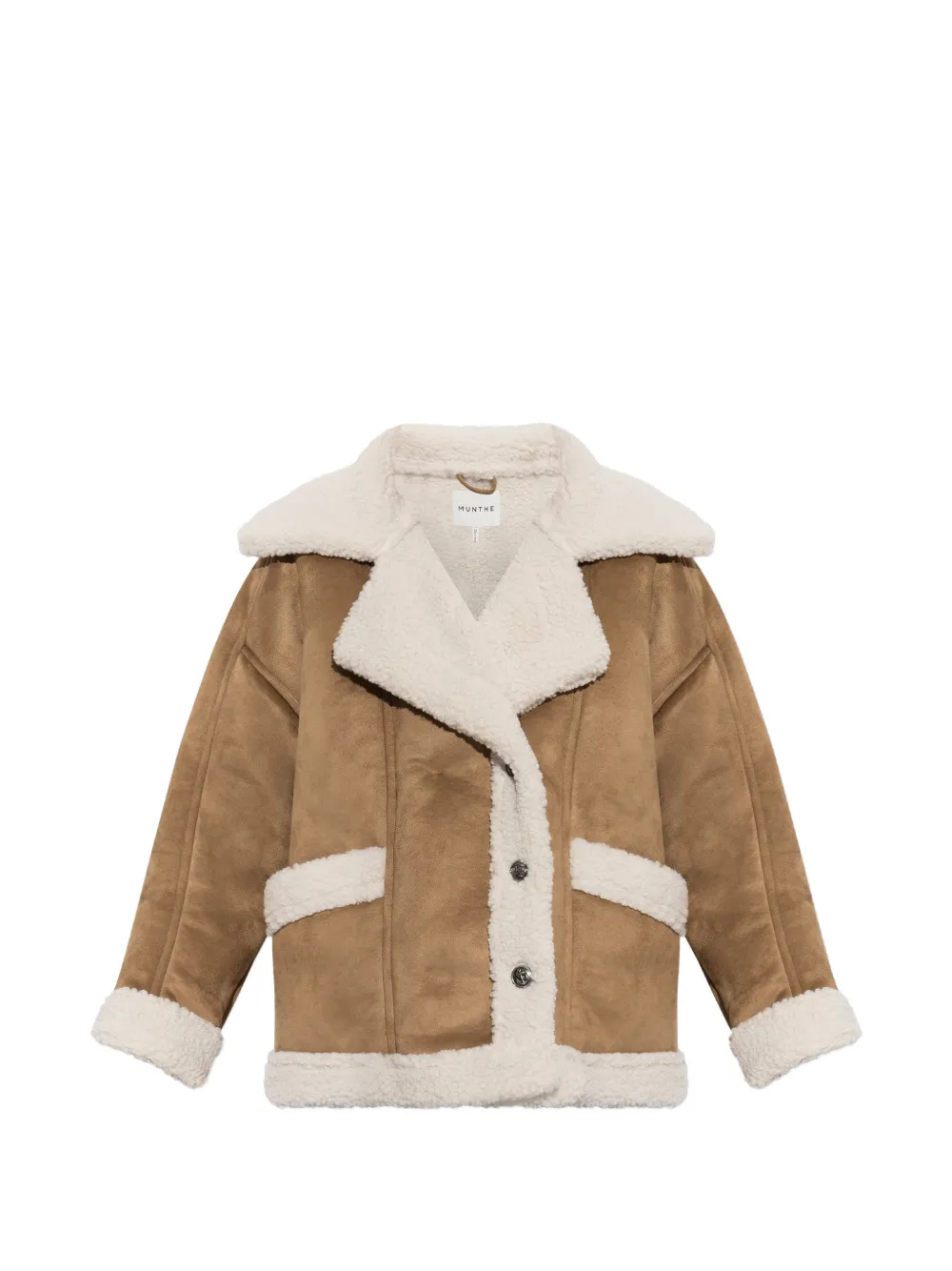 MUNTHE Valter teddy-trim coat