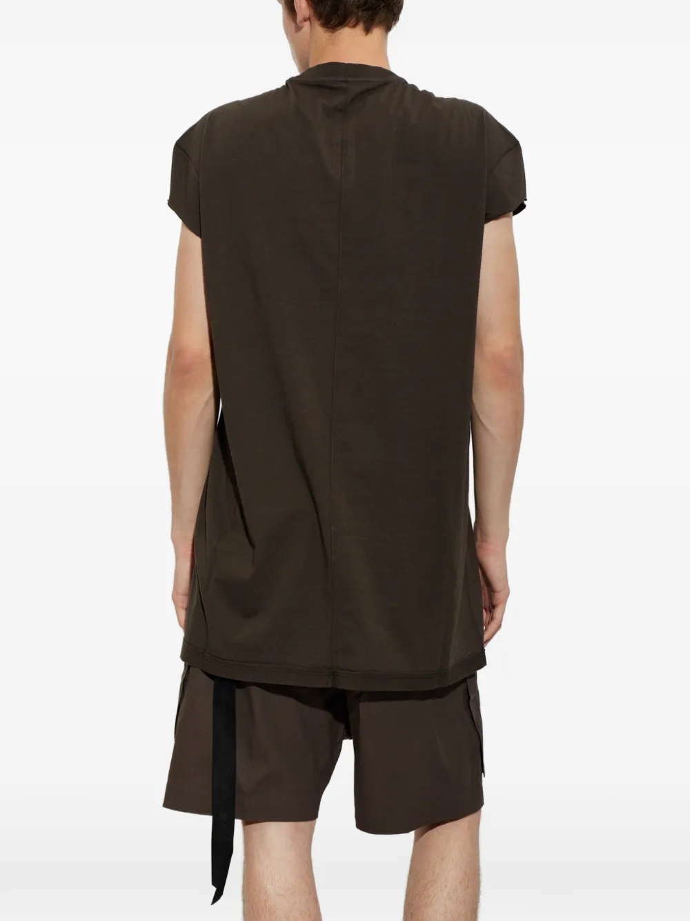 Rick Owens DRKSHDW T-shirt met kapmouwen Bruin