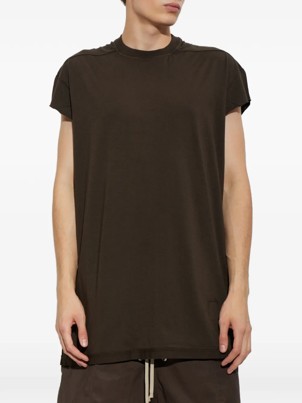 Rick Owens DRKSHDW T-shirt met kapmouwen Bruin