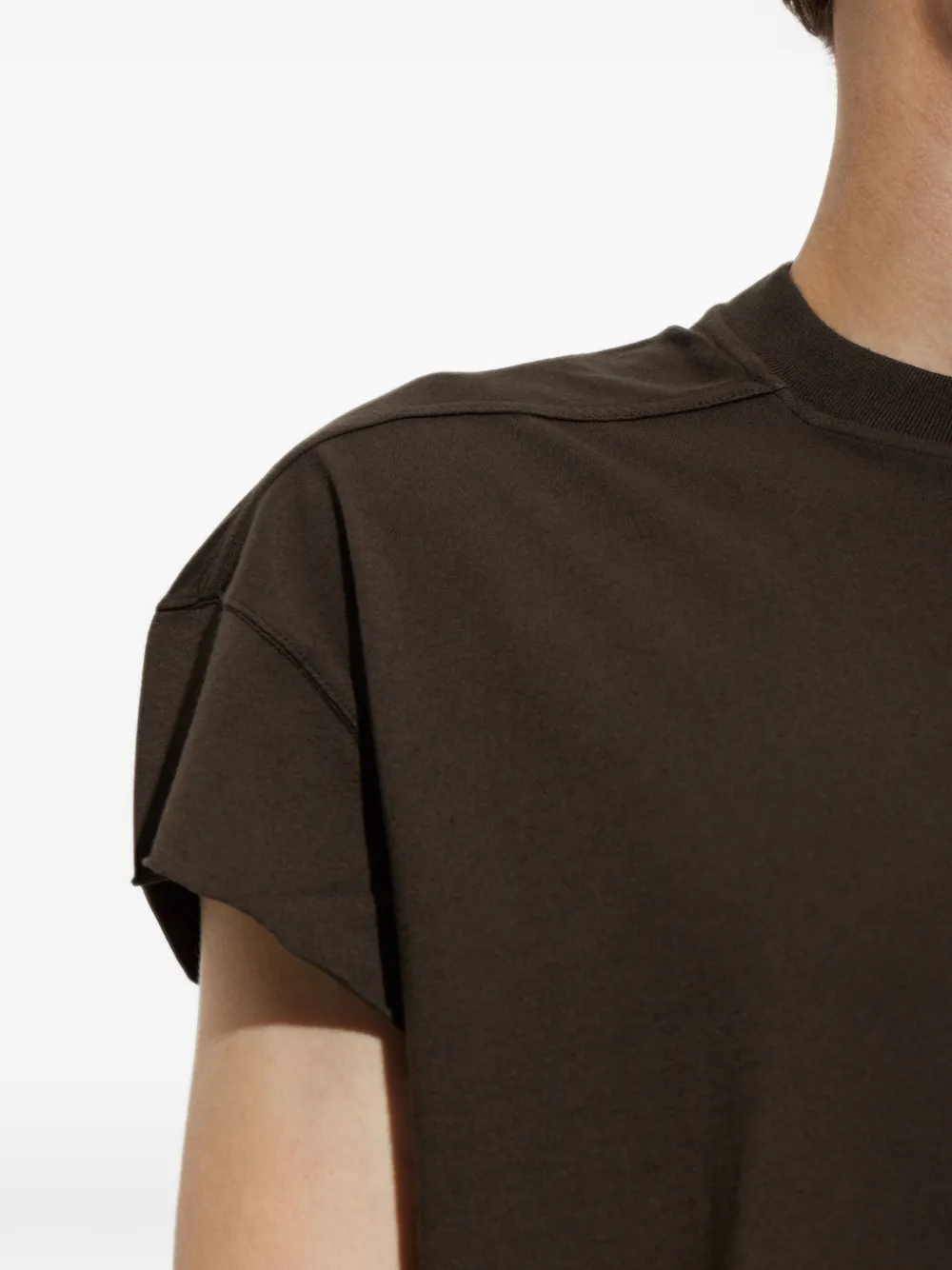 Rick Owens DRKSHDW T-shirt met kapmouwen Bruin