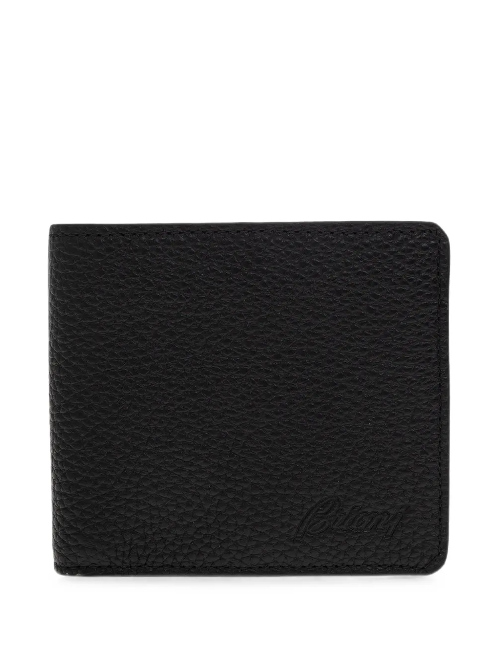 Brioni grained leather wallet - Nero