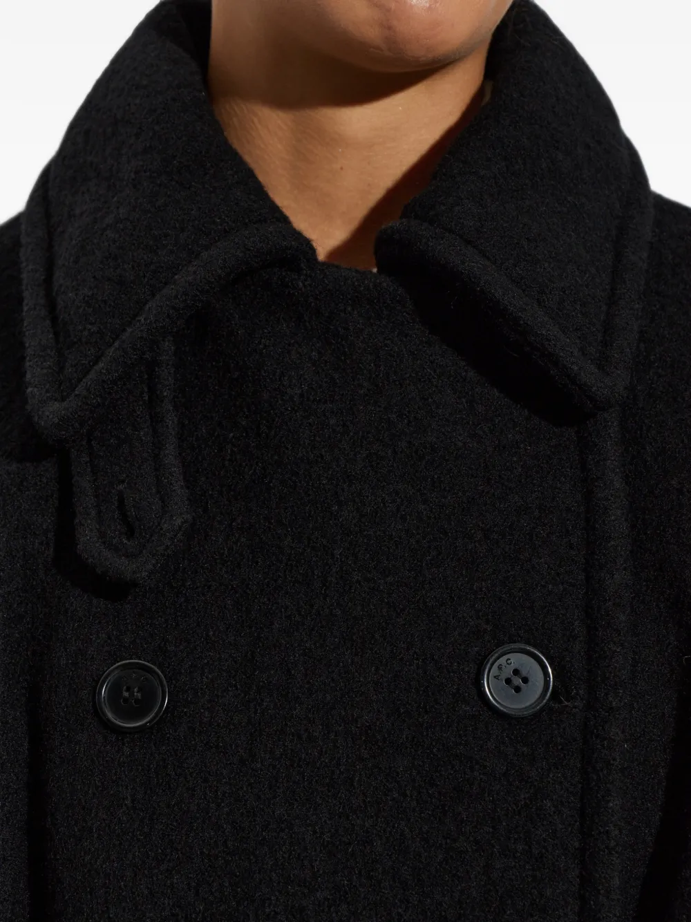 A.P.C. Lea jas met dubbele rij knopen Zwart