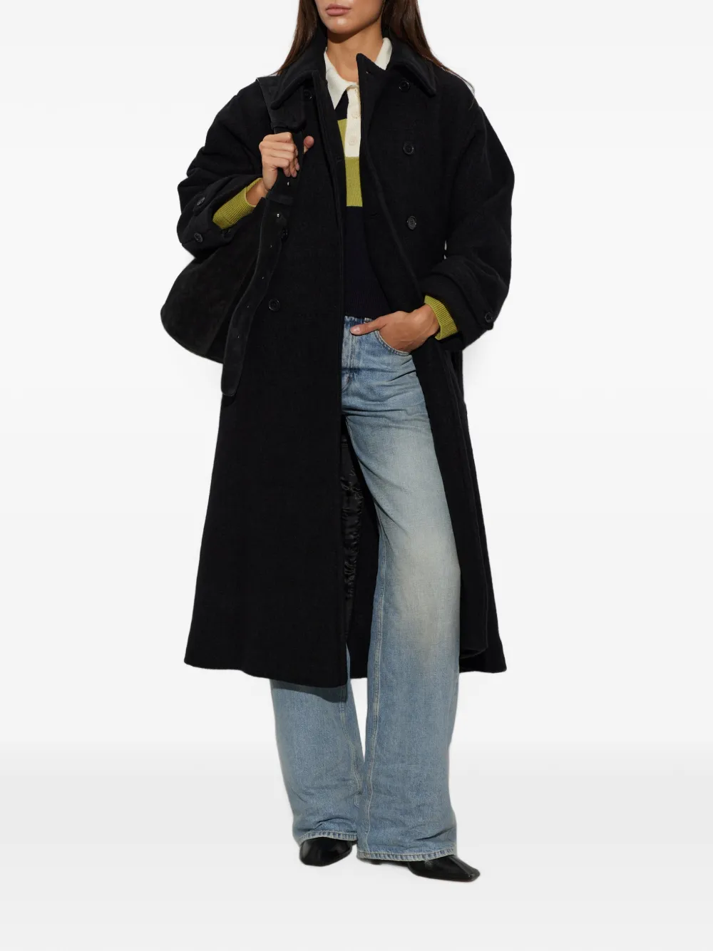 A.P.C. Lea jas met dubbele rij knopen Zwart