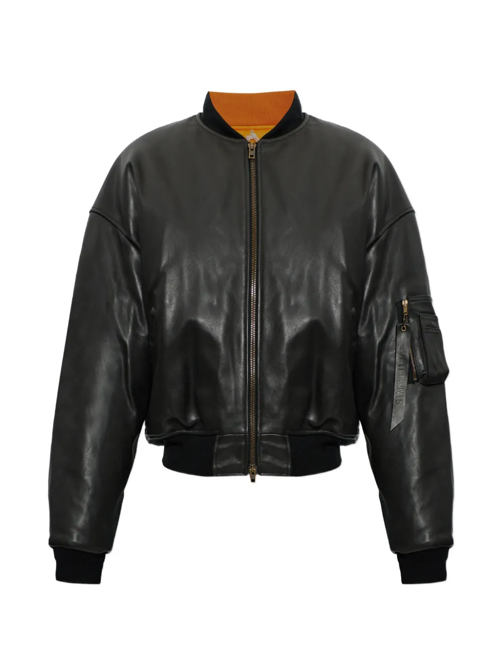 VETEMENTS leather bomber jacket - Nero