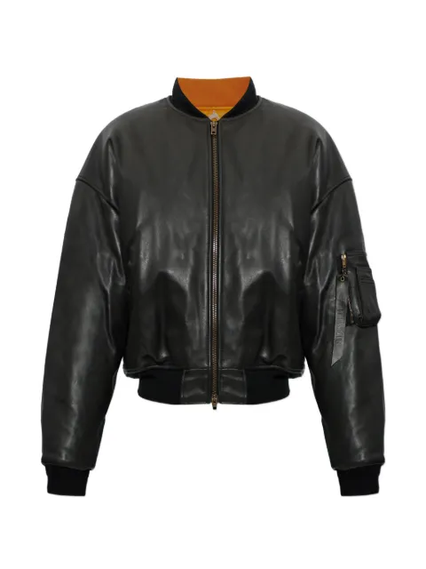 VETEMENTS leather bomber jacket