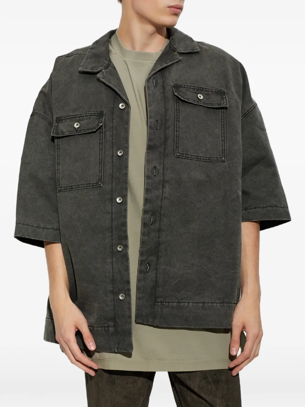 Rick Owens DRKSHDW oversized denim shirt Grijs