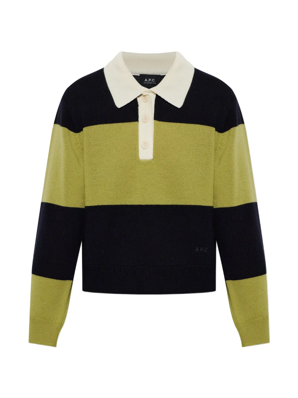 A.P.C. Louise striped wool polo