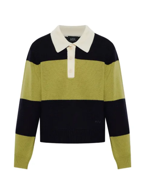 A.P.C. Louise striped wool polo