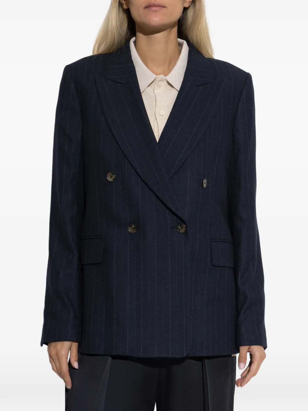 Paul Smith Blazer met dubbele rij knopen Blauw