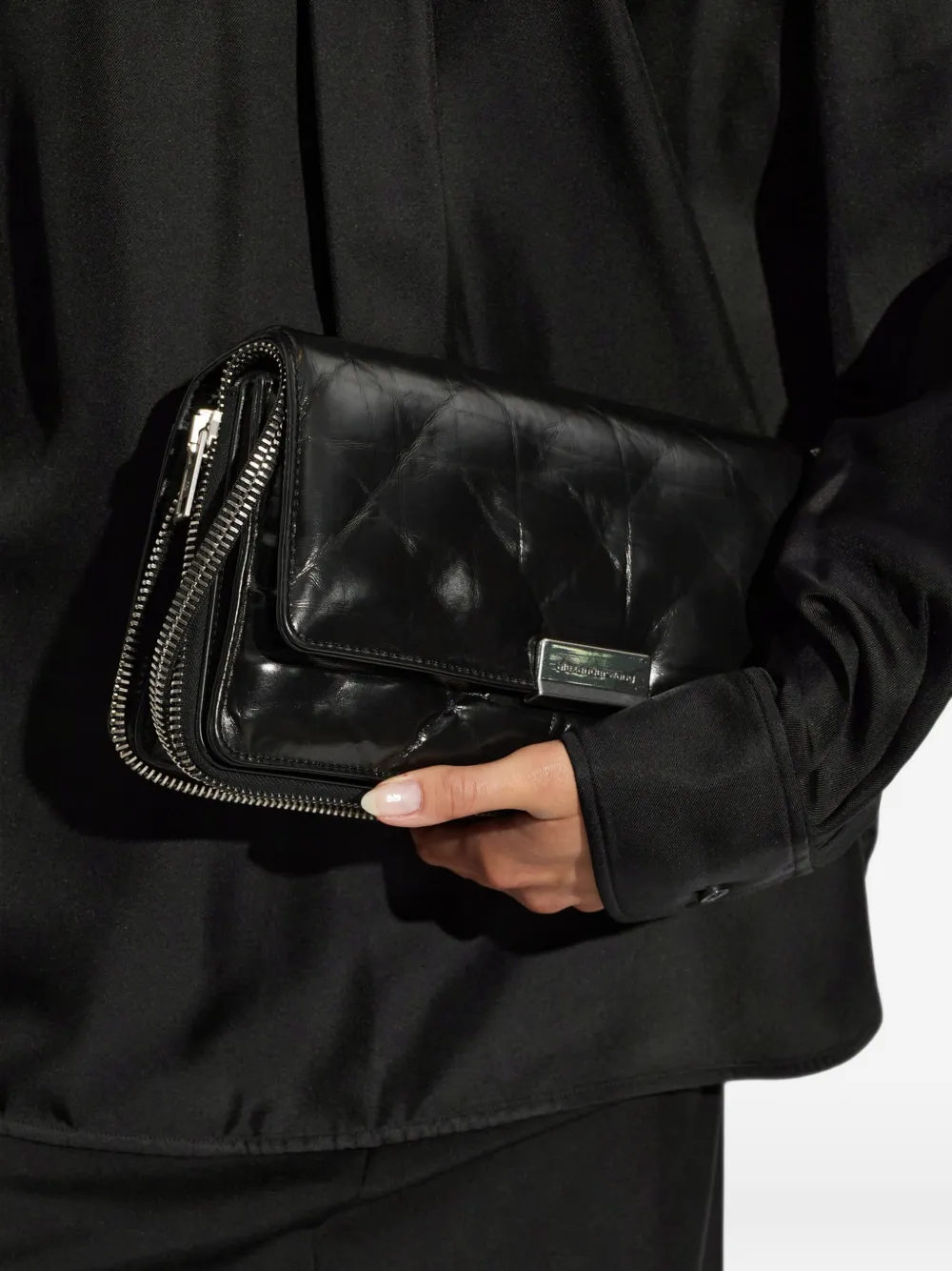Alexander Wang Medium Siren tas met klep Zwart