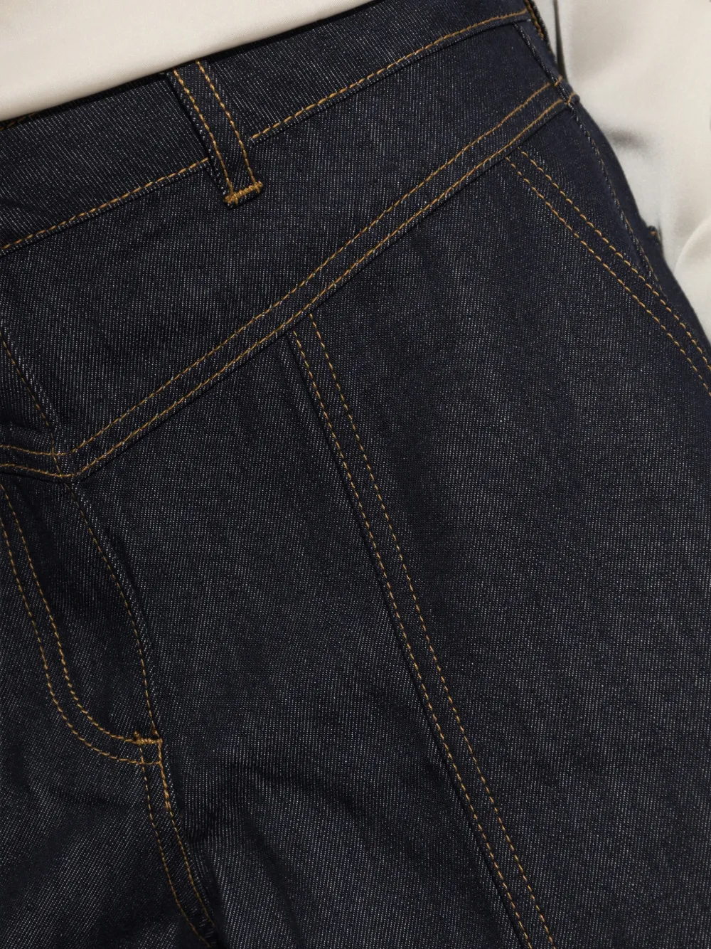 Self-Portrait Jeans met wijde pijpen Blauw