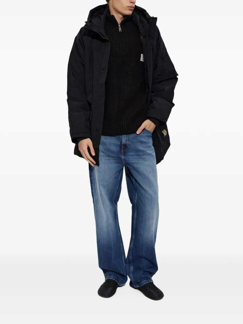 Carhartt WIP Stanwood hooded jacket Zwart