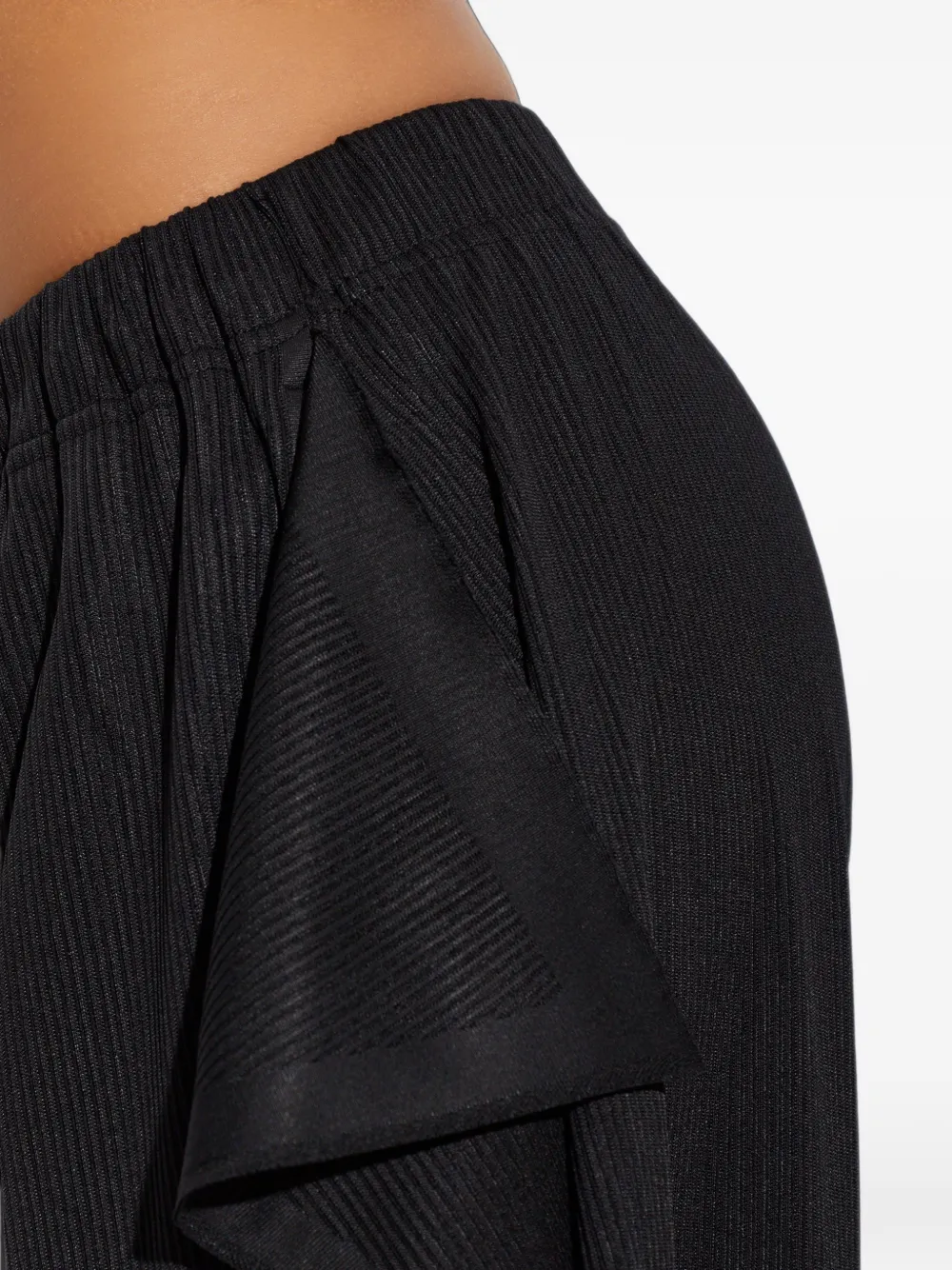 Pleats Please Issey Miyake pleated wide-leg trousers Zwart