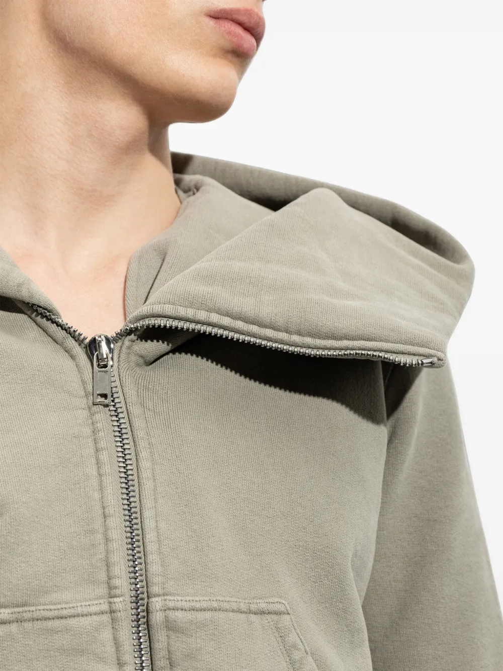 Rick Owens DRKSHDW Hoodie met asymmetrische rits Beige