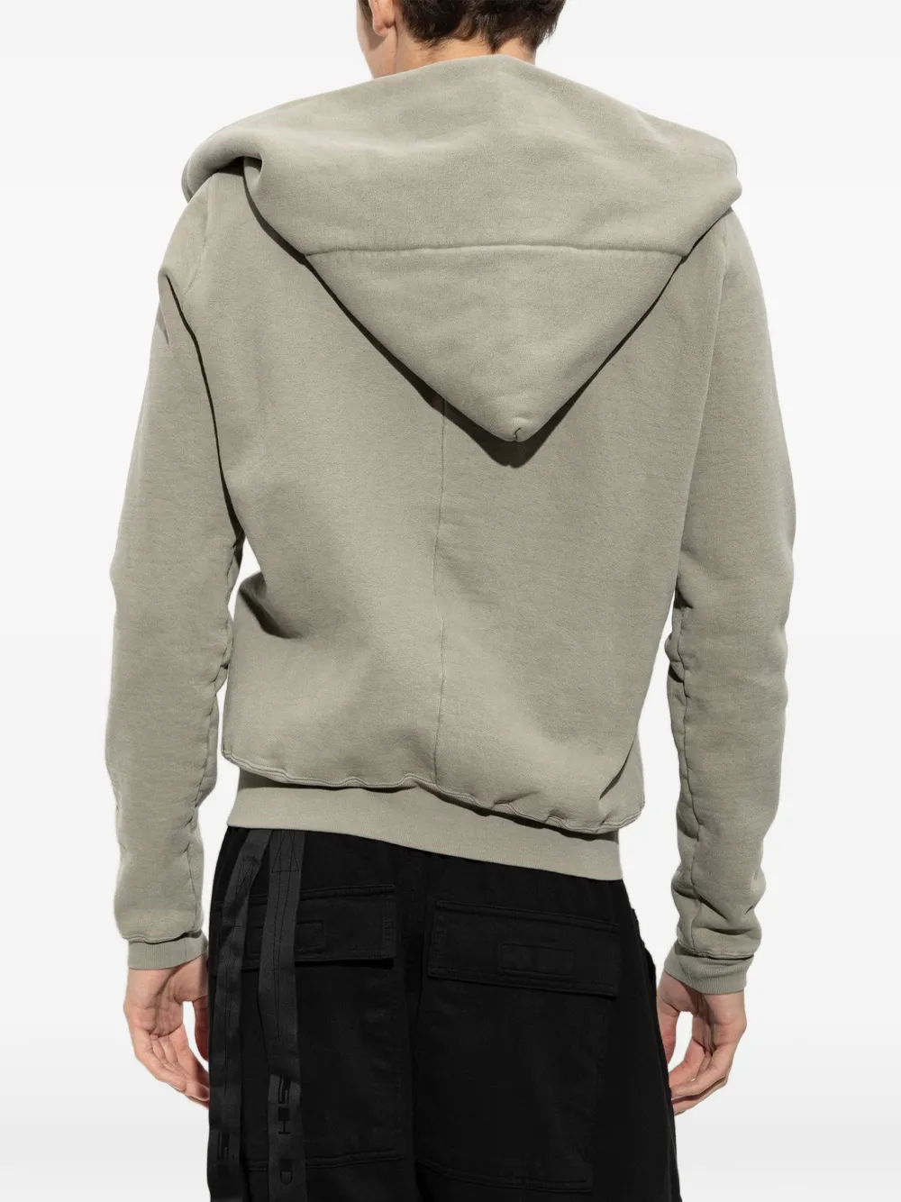 Rick Owens DRKSHDW Hoodie met asymmetrische rits Beige