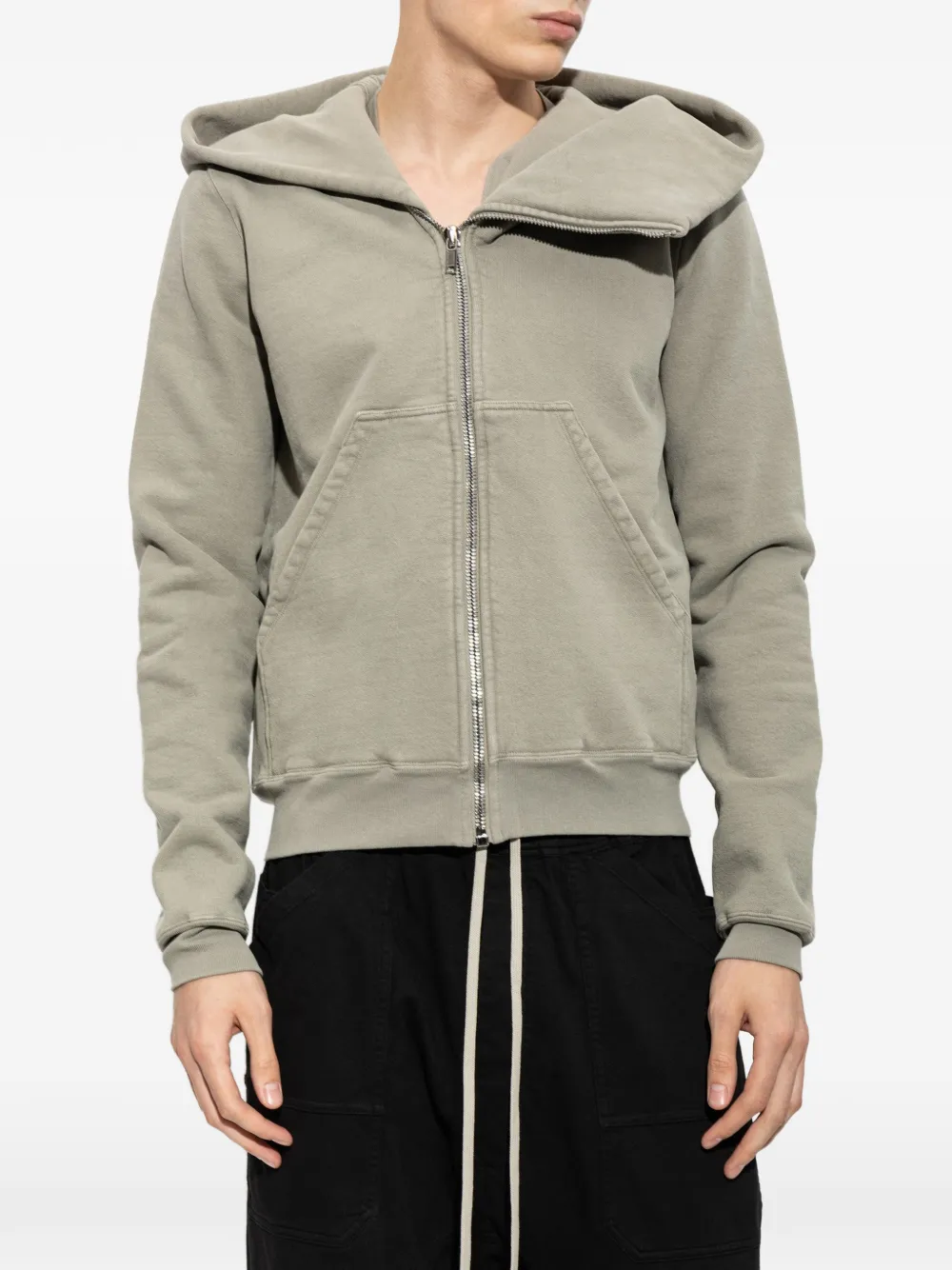 Rick Owens DRKSHDW Hoodie met asymmetrische rits Beige