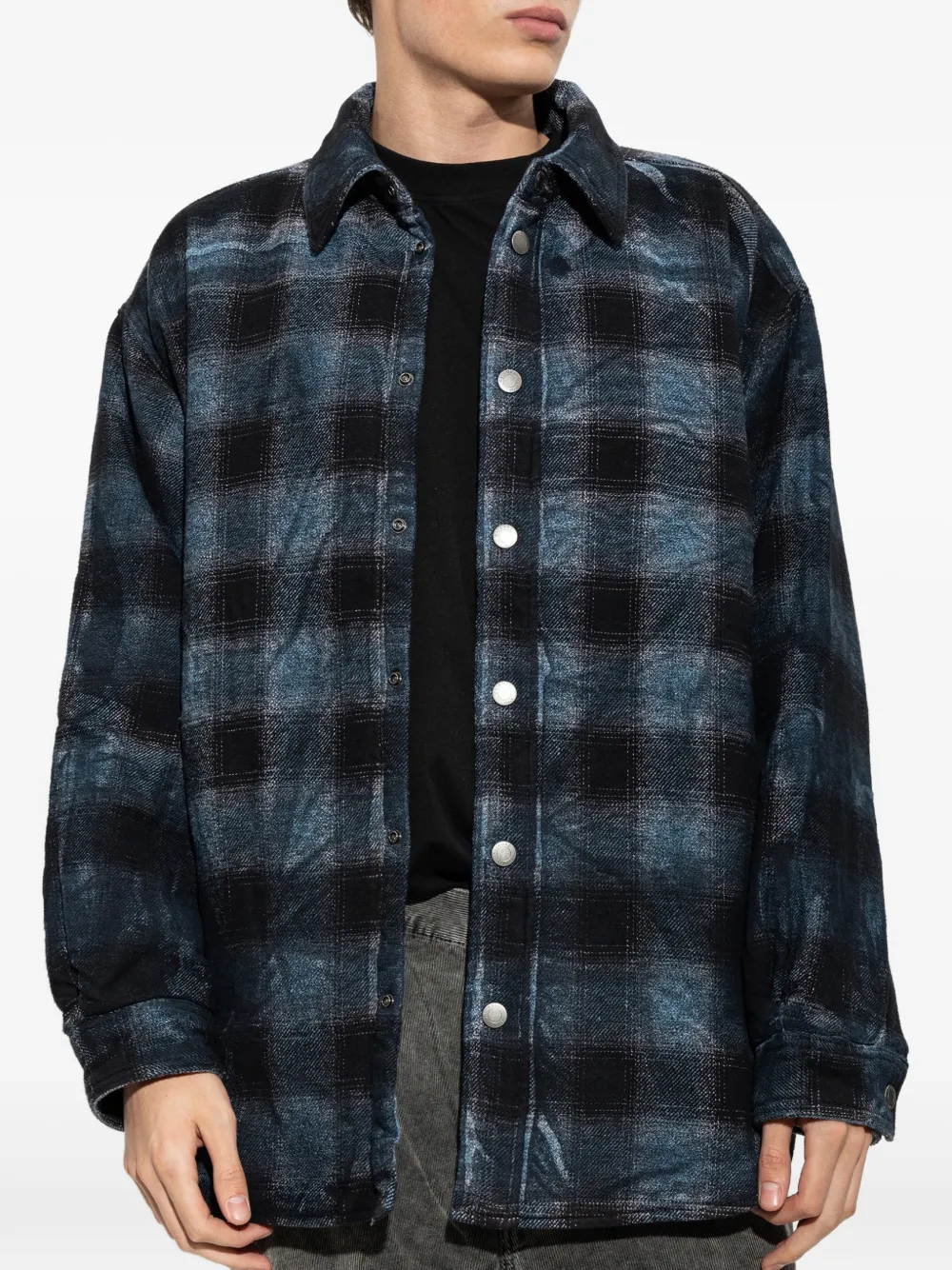Haikure Galaxy checked shirt Blauw