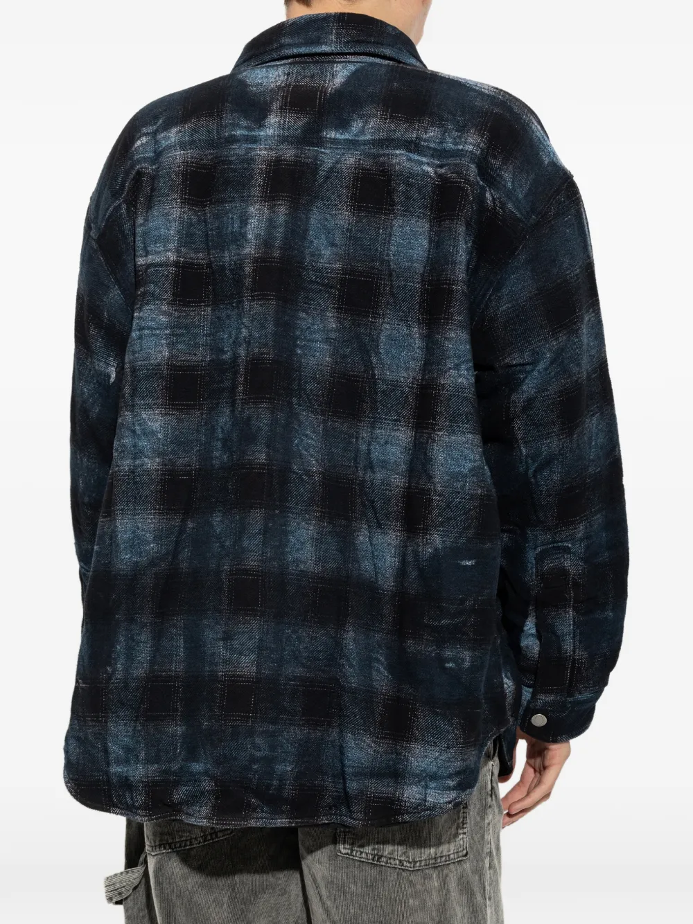 Haikure Galaxy checked shirt Blauw