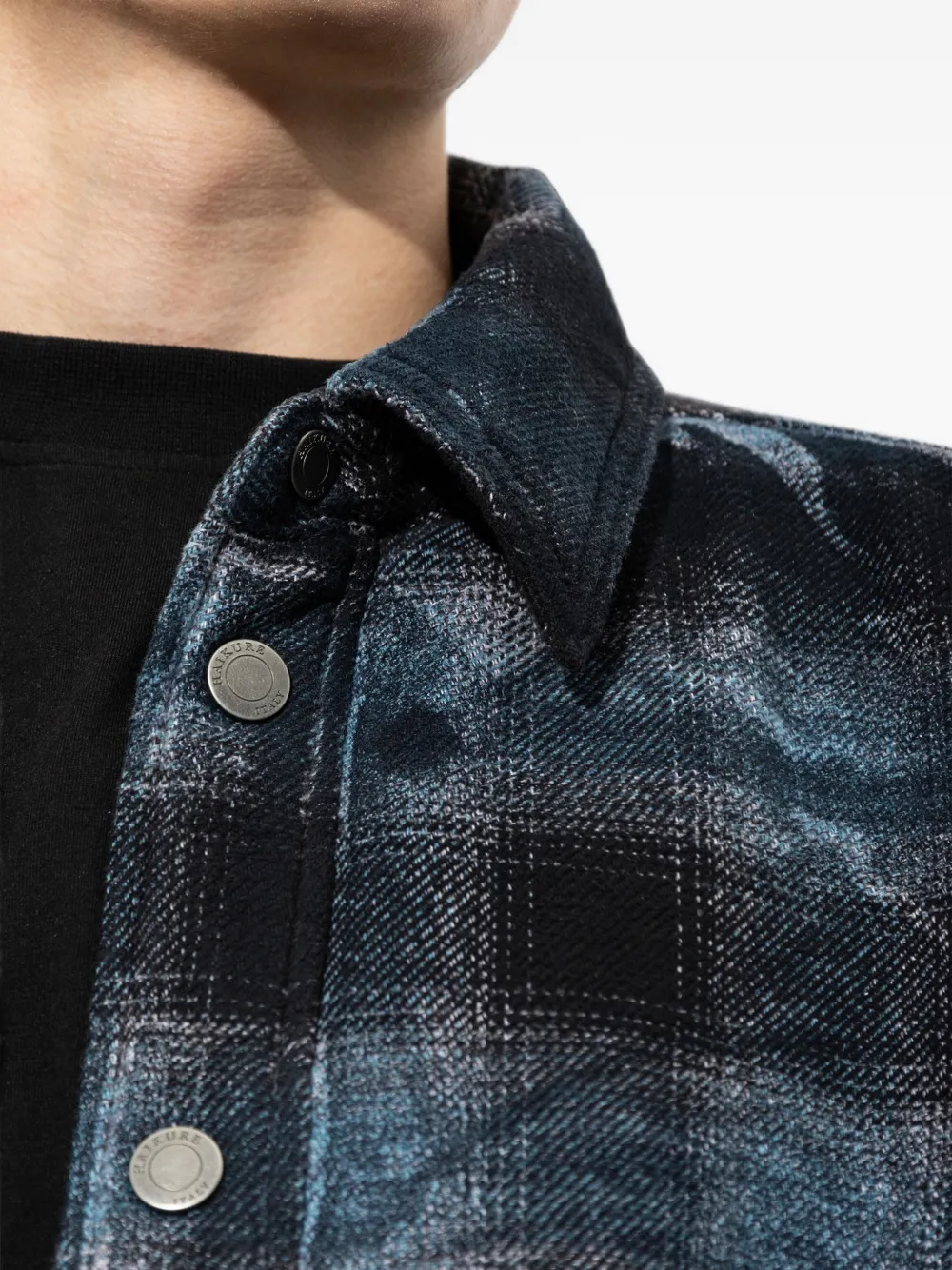 Haikure Galaxy checked shirt Blauw