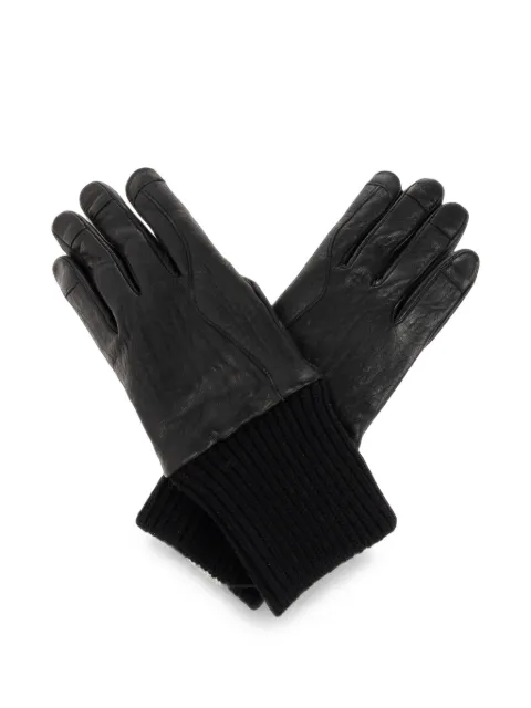 Rick Owens ribbed-cuff leather gloves