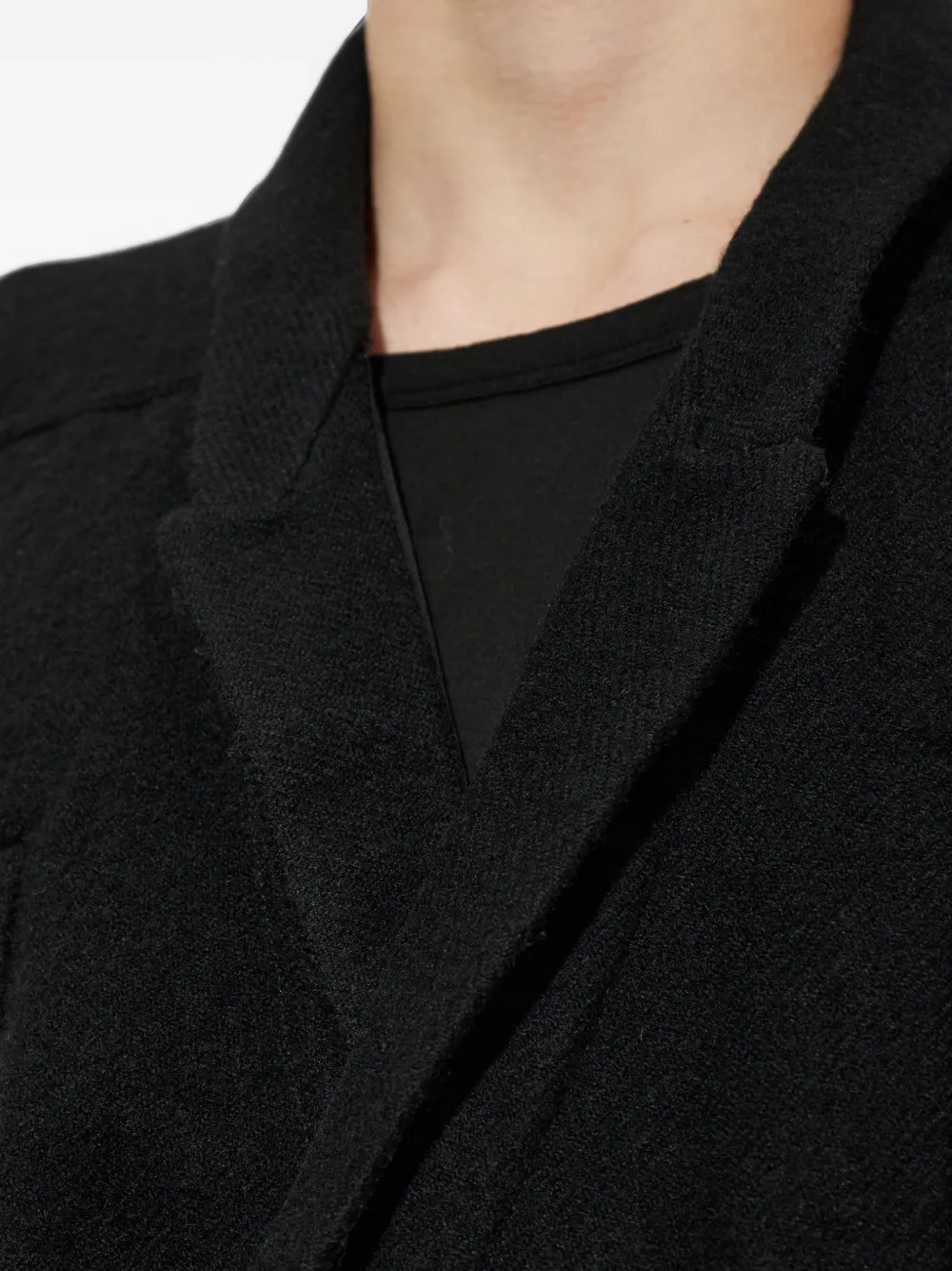 Rick Owens Poiret wollen jas Zwart