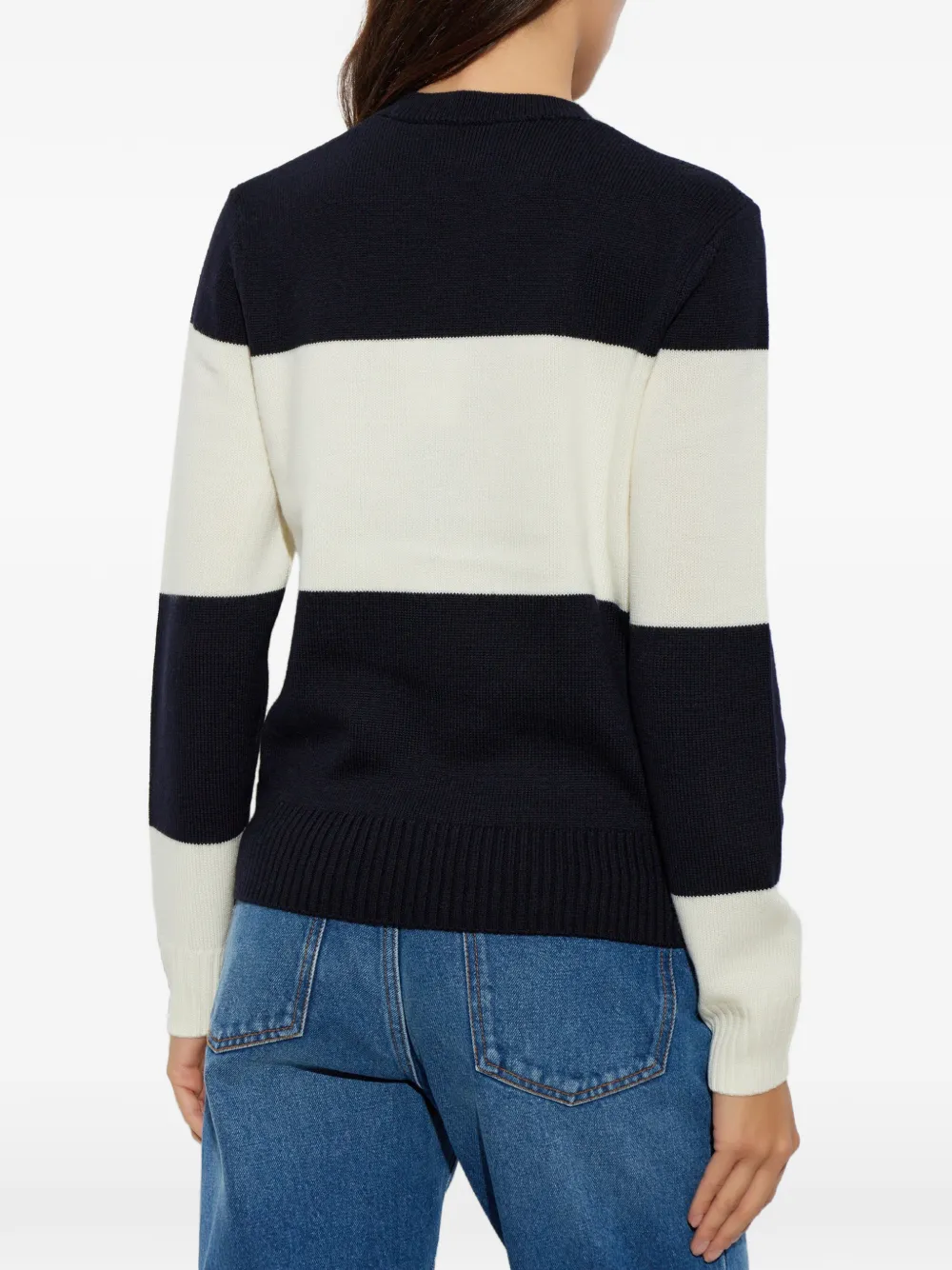 A.P.C. Amelle gestreepte wollen trui Beige