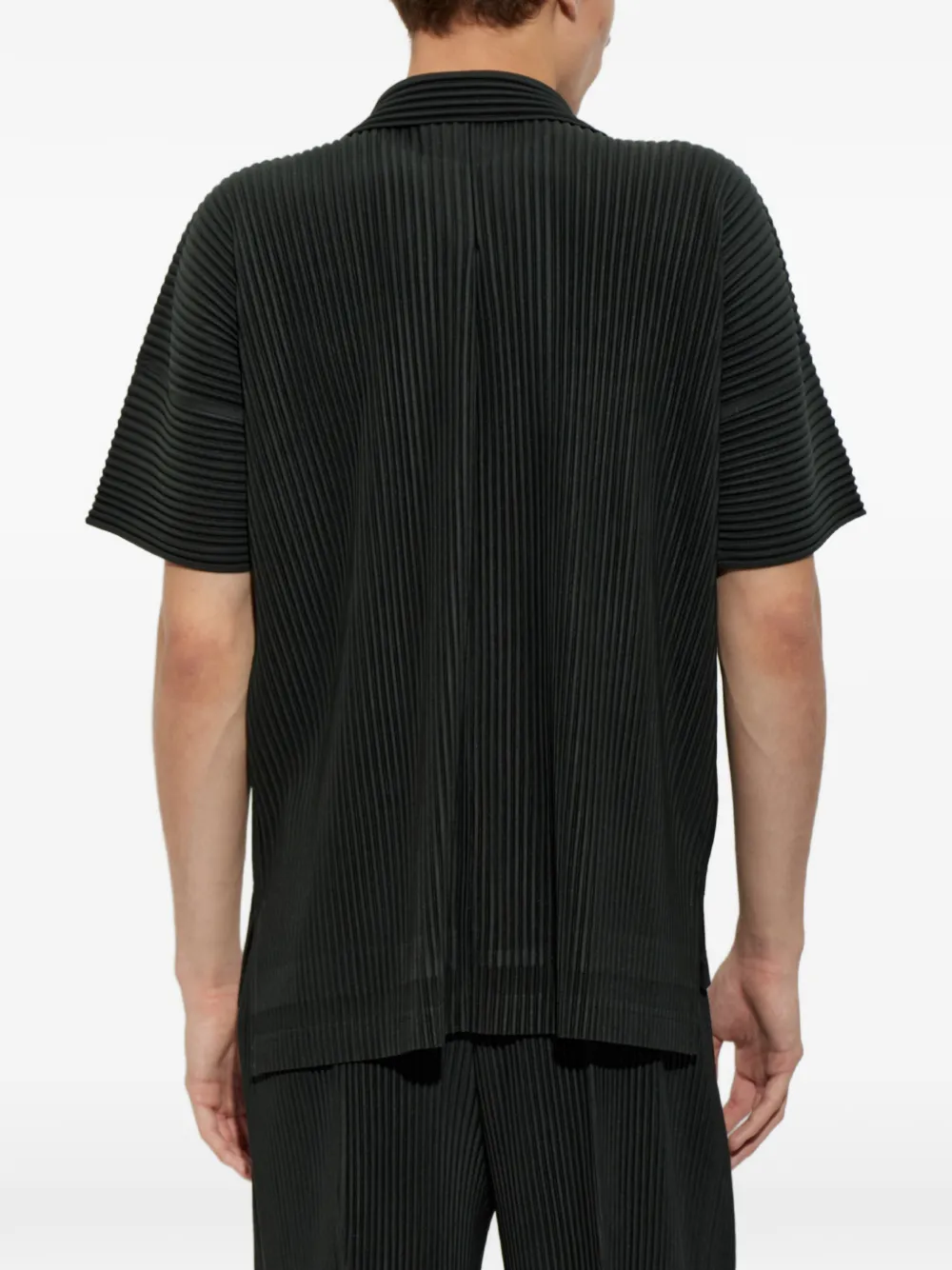 Homme Plissé Issey Miyake Gestreept overhemd Groen