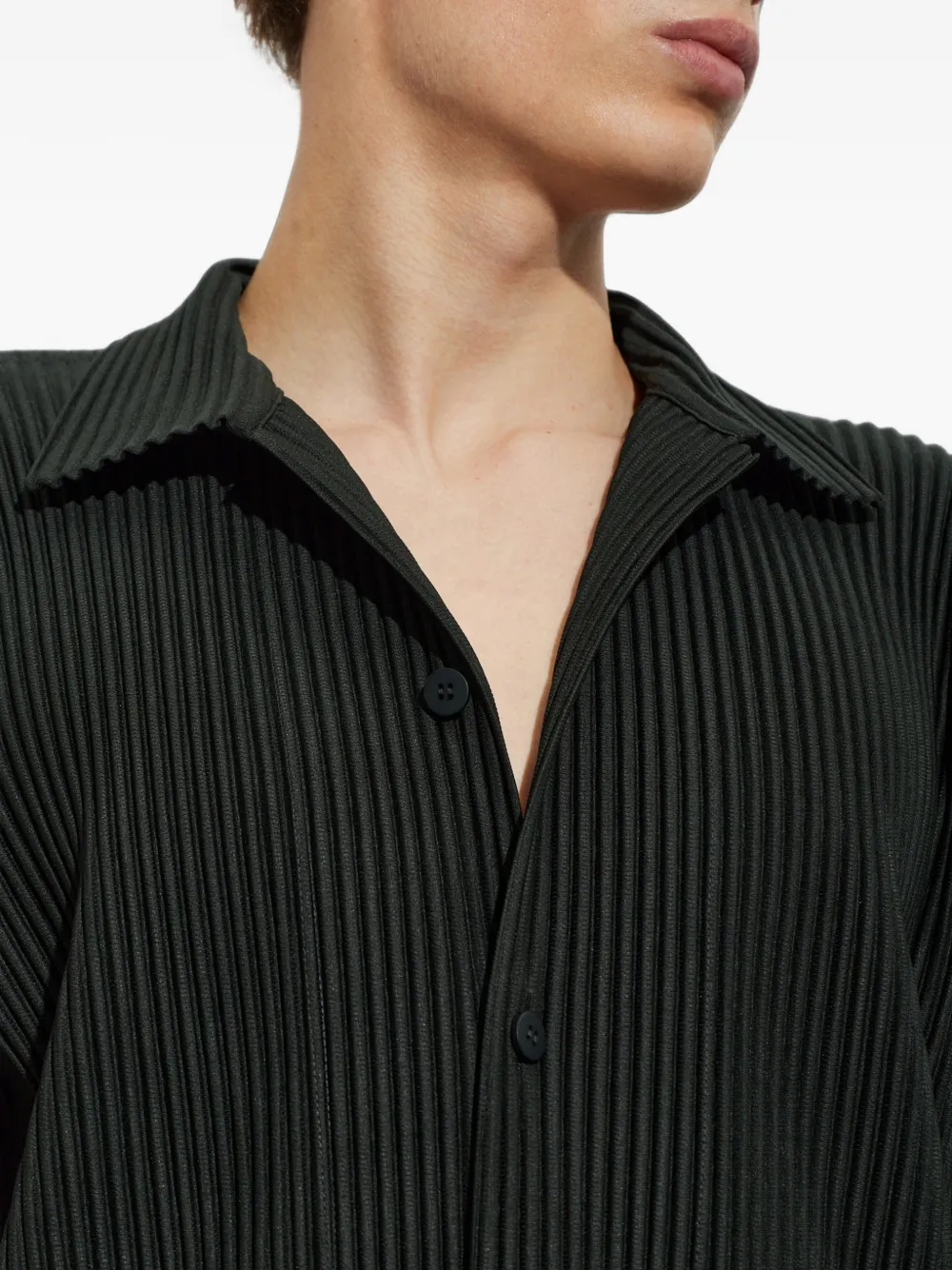 Homme Plissé Issey Miyake Gestreept overhemd Groen