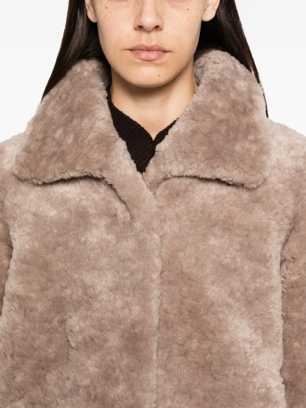 bomboogie Sherpa fleece jas Bruin