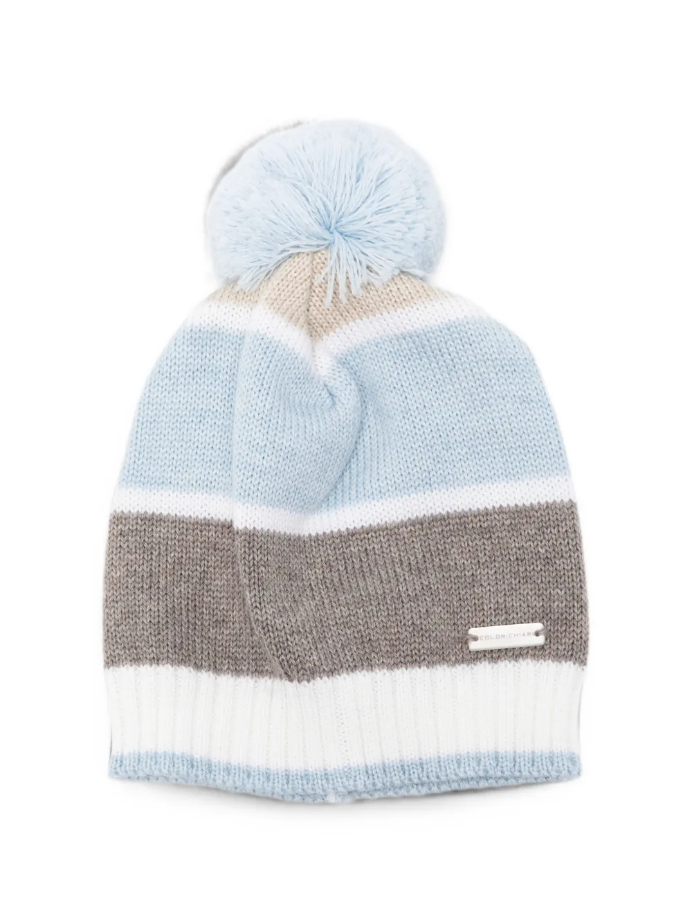 Colorichiari stripe-pattern beanie hat - Blu
