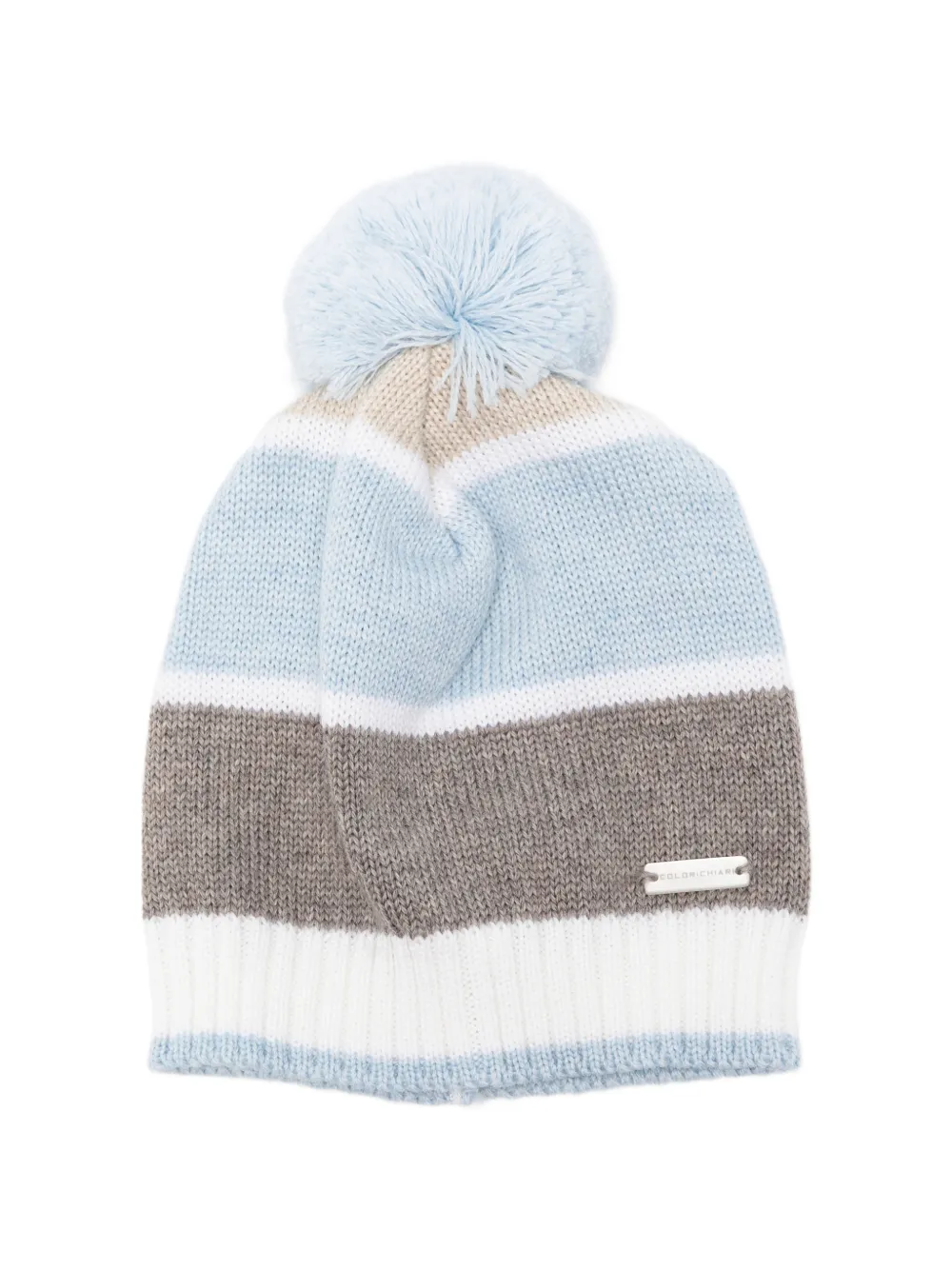 Colorichiari bonnet à rayures - Bleu