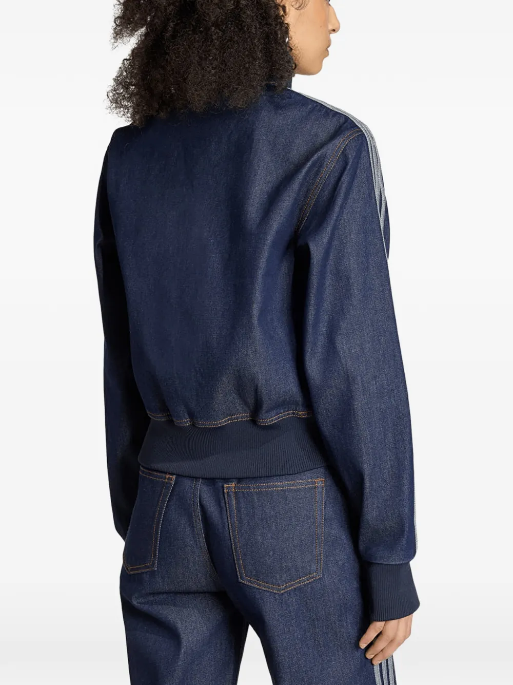 adidas Firebird denim jacket Blauw