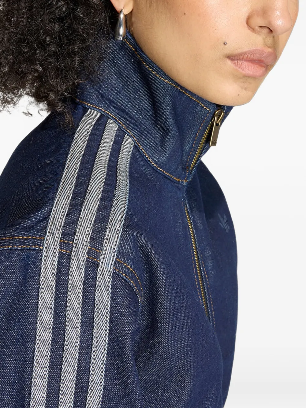 adidas Firebird denim jacket Blauw