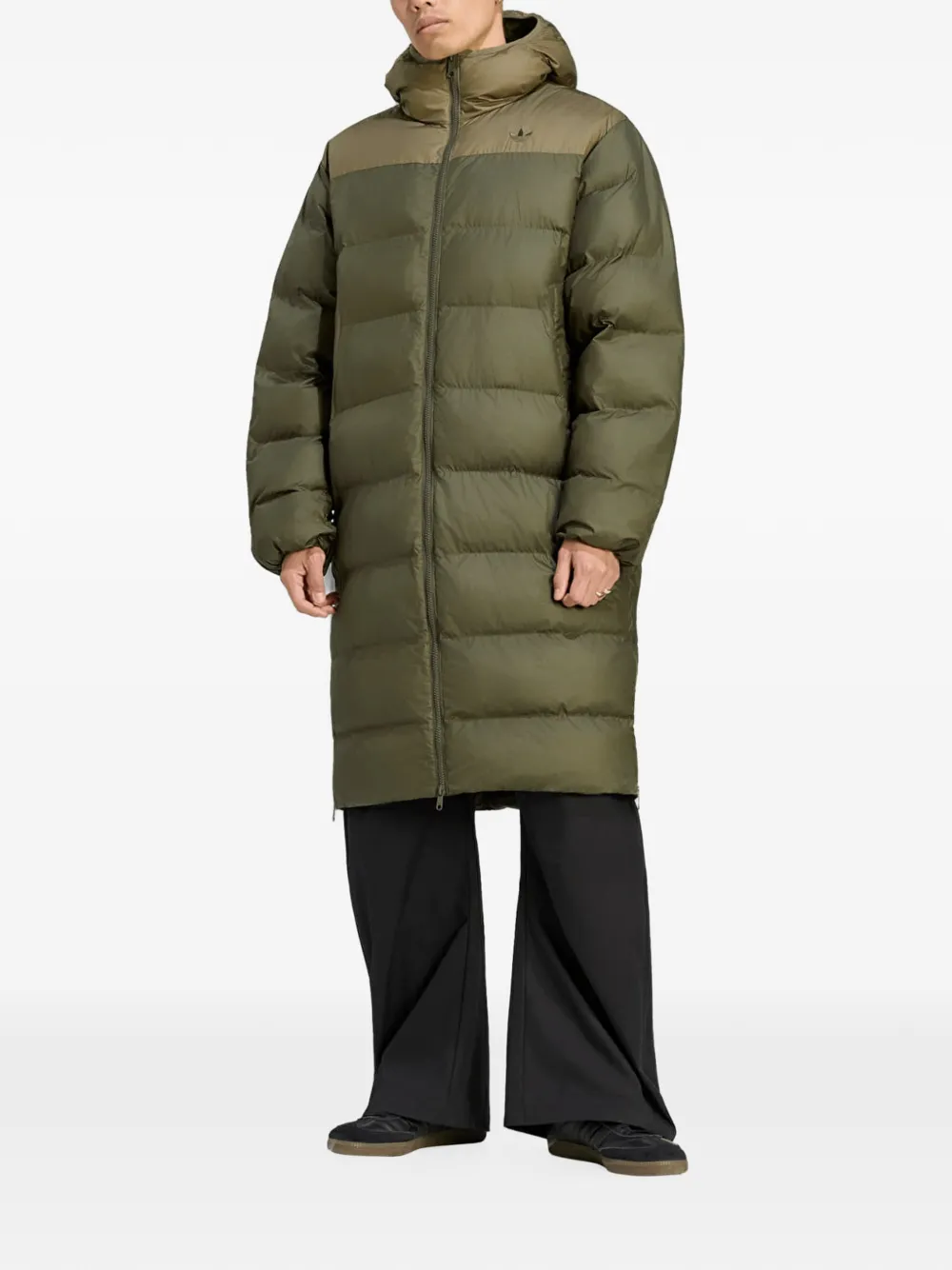 adidas Regen padded hooded coat Groen