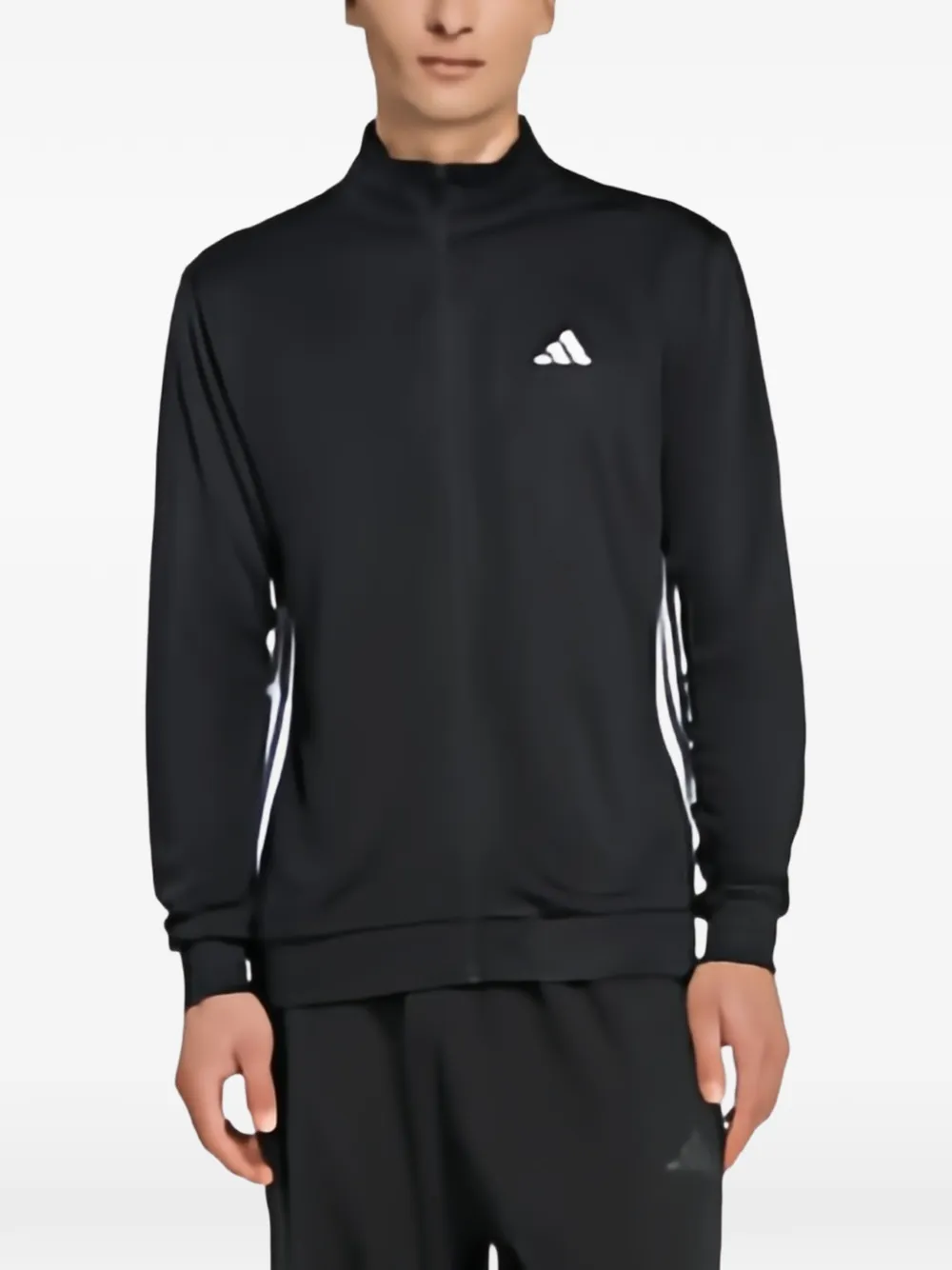 adidas Workout Essentials 3-Stripes zip-up sweater - Nero