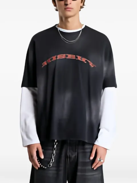 MISBHV logo-print faded-effect T-shirt