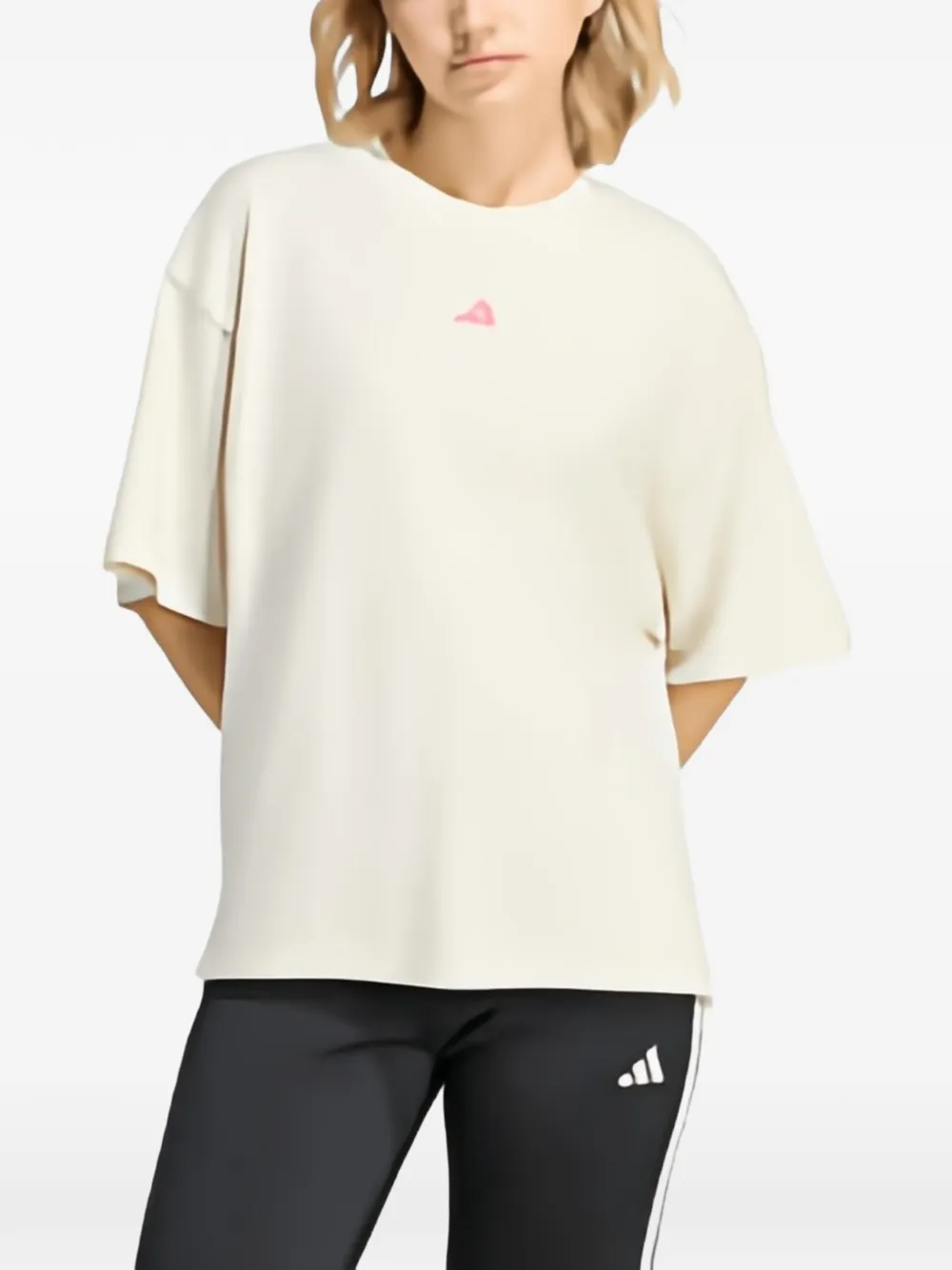 adidas Three Stipes Studio T-shirt Beige
