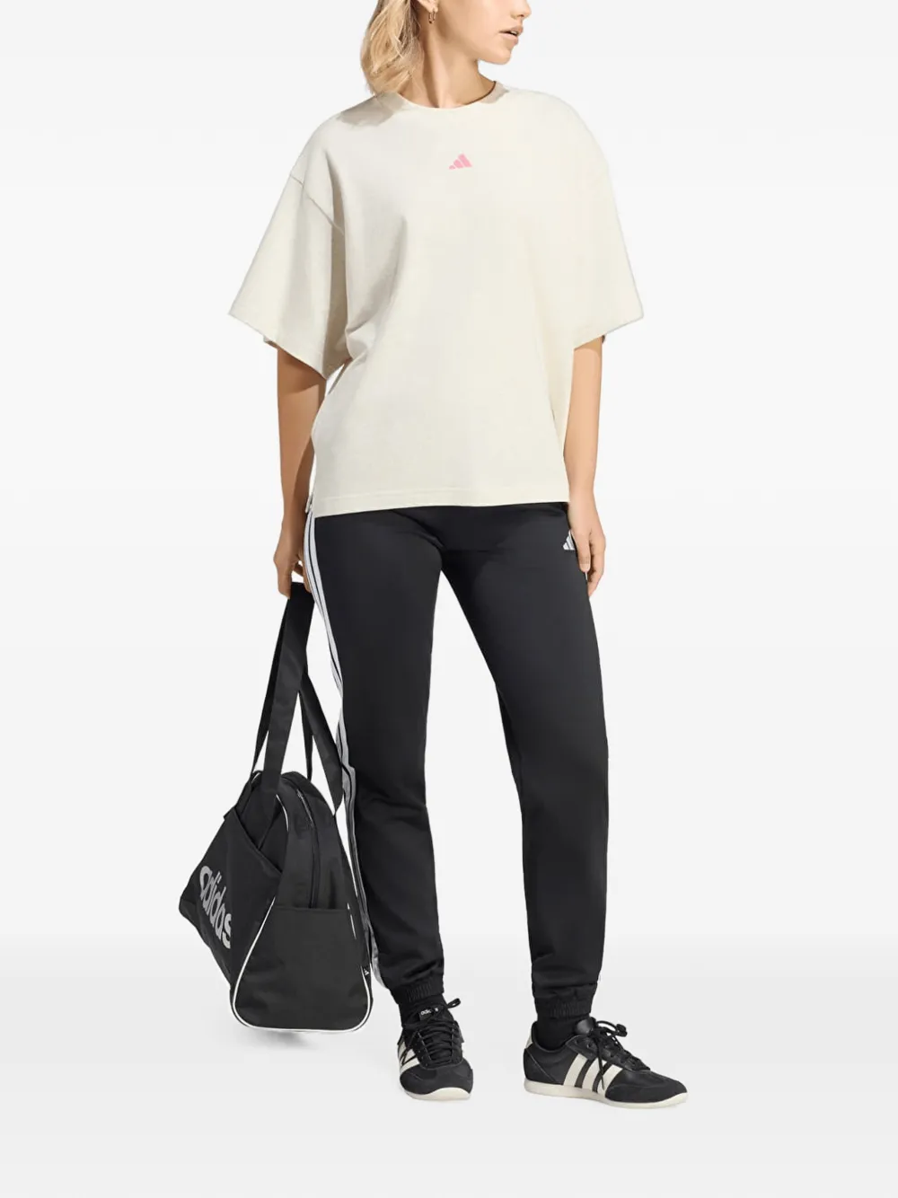 adidas Three Stipes Studio T-shirt Beige
