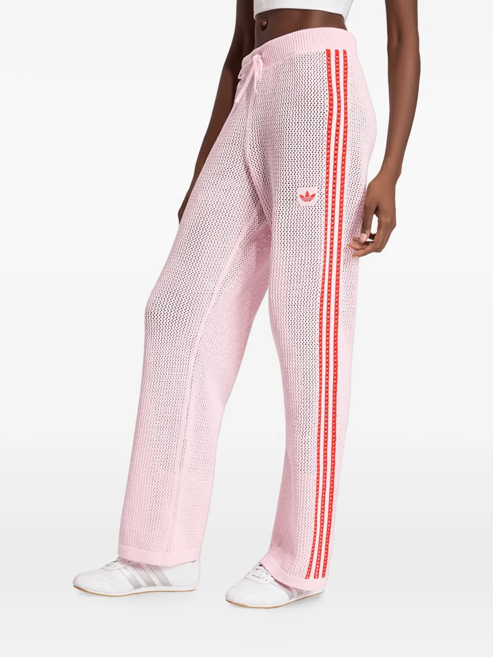 adidas crochet track pants Roze