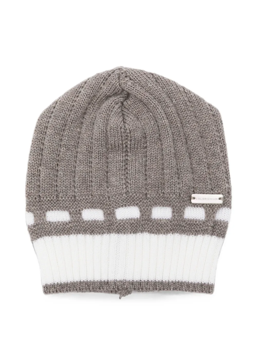 Colorichiari logo-plaque beanie hat - Grigio