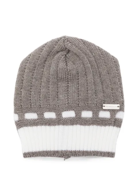 Colorichiari logo-plaque beanie hat
