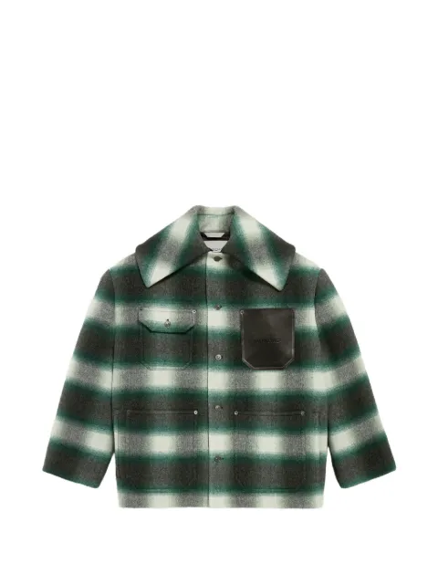 Balenciaga Cocoon check flannel shirt jacket