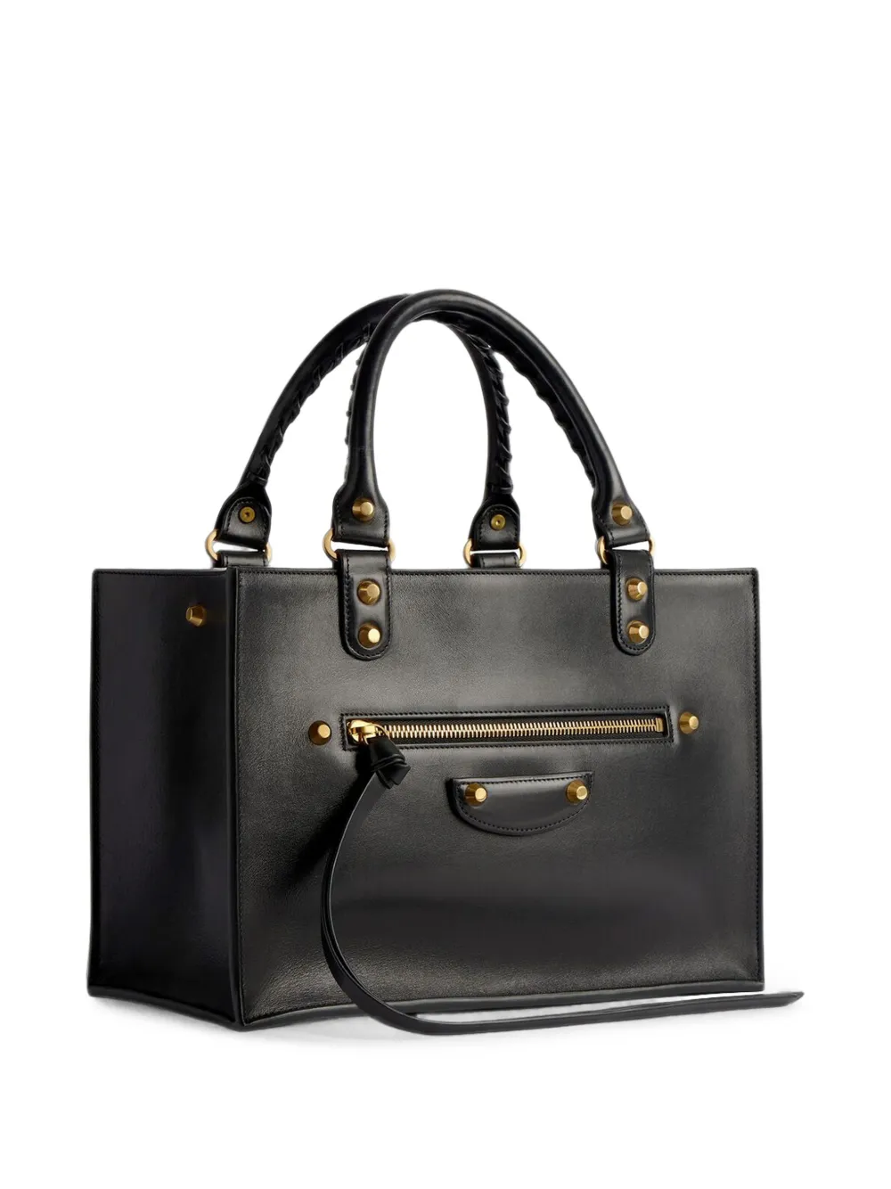 Balenciaga medium Le City Sleek leather tote bag Zwart