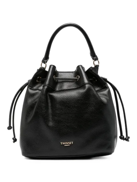 TWINSET pebbled drawstring tote bag